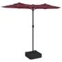 Double umbrella with red burgundy LED lights 316x240 cm by vidaXL, Umbrellas - Ref: Foro24-362973, Price: 149,77 €, Discount: %