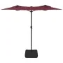Double umbrella with red burgundy LED lights 316x240 cm by vidaXL, Umbrellas - Ref: Foro24-362973, Price: 149,77 €, Discount: %