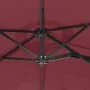 Double umbrella with red burgundy LED lights 316x240 cm by vidaXL, Umbrellas - Ref: Foro24-362973, Price: 149,77 €, Discount: %