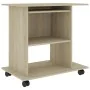 Computertisch aus eichenfarbenem Sperrholz, 80 x 50 x 75 cm von vidaXL, Schreibtische - Ref: Foro24-802897, Preis: 68,93 €, R...