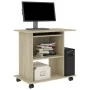 Computertisch aus eichenfarbenem Sperrholz, 80 x 50 x 75 cm von vidaXL, Schreibtische - Ref: Foro24-802897, Preis: 68,93 €, R...