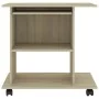 Computertisch aus eichenfarbenem Sperrholz, 80 x 50 x 75 cm von vidaXL, Schreibtische - Ref: Foro24-802897, Preis: 68,93 €, R...
