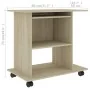 Computertisch aus eichenfarbenem Sperrholz, 80 x 50 x 75 cm von vidaXL, Schreibtische - Ref: Foro24-802897, Preis: 68,93 €, R...