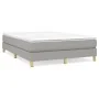 Estructura de cama de tela gris claro 140x190 cm de vidaXL, Camas y somieres - Ref: Foro24-3120606, Precio: 109,47 €, Descuen...