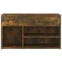 Schuhbank aus geräuchertem Eichensperrholz, 80 x 30 x 45 cm von vidaXL, Schuhregale und Schuhorganisatoren - Ref: Foro24-8160...