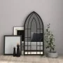 Black iron mirror for indoor use 100x45 cm by vidaXL, Mirrors - Ref: Foro24-3093524, Price: 107,99 €, Discount: %