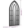 Black iron mirror for indoor use 100x45 cm by vidaXL, Mirrors - Ref: Foro24-3093524, Price: 107,99 €, Discount: %