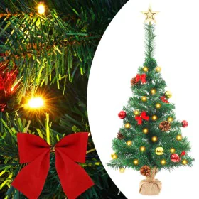 Pre-lit Christmas tree with green lights and balls 64 cm by vidaXL, Christmas trees - Ref: Foro24-321505, Price: 22,37 €, Dis...