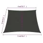 Sail awning HDPE anthracite 160 g/m² 4/5x4 m by vidaXL, Umbrellas - Ref: Foro24-311106, Price: 40,21 €, Discount: %