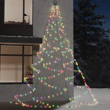 Wall tree with metal hook 720 colorful LEDs 5 m by vidaXL, Hoses and string lights - Ref: Foro24-328647, Price: 50,72 €, Disc...