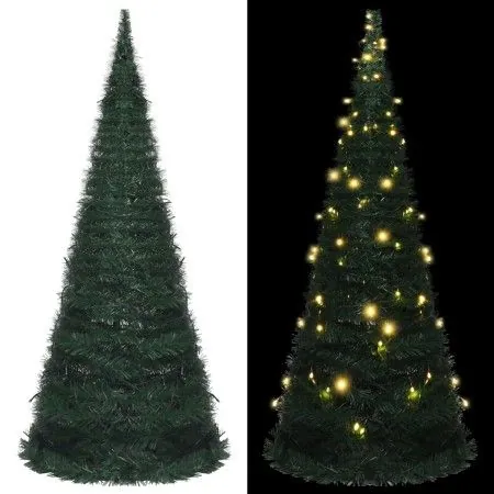 Pop-up artificial Christmas tree with green LED strip 210 cm by vidaXL, Christmas trees - Ref: Foro24-321525, Price: 102,09 €...