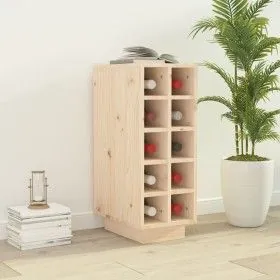 Botellero madera maciza de pino 23x34x61 cm de vidaXL, Botelleros - Ref: Foro24-820971, Precio: 65,28 €, Descuento: %