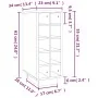Solid pine wood wine rack 23x34x61 cm by vidaXL, Wine racks - Ref: Foro24-820971, Price: 65,28 €, Discount: %