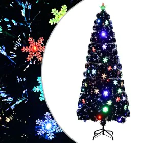 Christmas tree snowflakes LED fiber optic black 240 cm by vidaXL, Christmas trees - Ref: Foro24-328465, Price: 155,45 €, Disc...