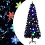 Christmas tree snowflakes LED fiber optic black 240 cm by vidaXL, Christmas trees - Ref: Foro24-328465, Price: 155,35 €, Disc...