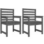 Gartenstühle 2 Stück massives Kiefernholz grau 60x48x91 cm von vidaXL, Gartenstühle - Ref: Foro24-824055, Preis: 91,09 €, Rab...