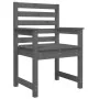 Gartenstühle 2 Stück massives Kiefernholz grau 60x48x91 cm von vidaXL, Gartenstühle - Ref: Foro24-824055, Preis: 91,09 €, Rab...