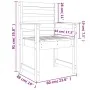 Gartenstühle 2 Stück massives Kiefernholz grau 60x48x91 cm von vidaXL, Gartenstühle - Ref: Foro24-824055, Preis: 91,09 €, Rab...