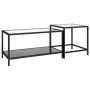 Center table 2 pieces black tempered glass by vidaXL, Side tables - Ref: Foro24-331615, Price: 111,91 €, Discount: %