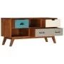 TV-Möbel mit 3 Schubladen aus massivem Akazienholz 110x35x50 cm von vidaXL, TV-Möbel - Ref: Foro24-247936, Preis: 179,54 €, R...
