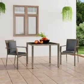 Gartenstühle mit Kissen 2 Einheiten graues synthetisches Rattan von vidaXL, Gartensets - Ref: Foro24-319878, Preis: 103,43 €,...