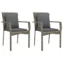 Garden chairs with cushions 2 units gray synthetic rattan by vidaXL, Garden sets - Ref: Foro24-319878, Price: 103,43 €, Disco...