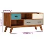 TV-Möbel mit 3 Schubladen aus massivem Akazienholz 110x35x50 cm von vidaXL, TV-Möbel - Ref: Foro24-247936, Preis: 179,54 €, R...