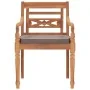 Batavia chairs 2 units solid teak wood with dark gray cushions by vidaXL, Garden chairs - Ref: Foro24-316029, Price: 257,57 €...