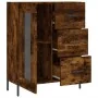 Sideboard aus geräuchertem Eichenholzwerkstoff, 69,5 x 34 x 90 cm von vidaXL, Sideboards - Ref: Foro24-828057, Preis: 103,90 ...
