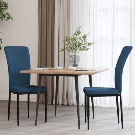 Esszimmerstühle 2 Einheiten aus blauem Samt von vidaXL, Essstühle - Ref: Foro24-326092, Preis: 87,22 €, Rabatt: %