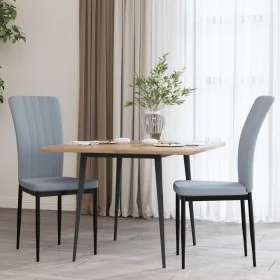 Esszimmerstühle 2 Einheiten hellgrauer Samt von vidaXL, Essstühle - Ref: Foro24-326093, Preis: 100,20 €, Rabatt: %