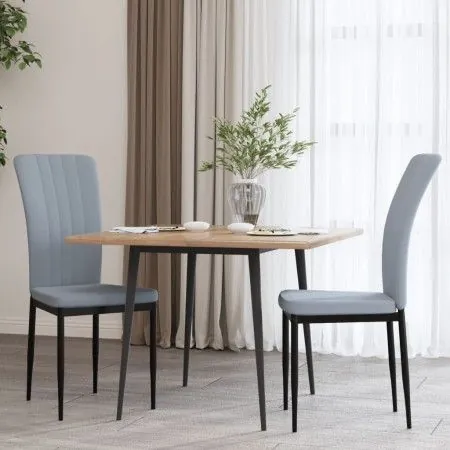 Esszimmerstühle 2 Einheiten hellgrauer Samt von vidaXL, Essstühle - Ref: Foro24-326093, Preis: 100,20 €, Rabatt: %