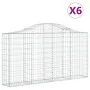 Gabion baskets 6 units, arched shape, iron, 200x30x100/120 cm by vidaXL, Pots and planters - Ref: Foro24-3145434, Price: 489,...