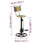 Küchenhocker 2 Einheiten recyceltes Massivholz von vidaXL, Küchenhocker - Ref: Foro24-338219, Preis: 232,84 €, Rabatt: %