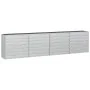 Silver galvanized steel flower bed 320x40x77 cm by vidaXL, Pots and planters - Ref: Foro24-316891, Price: 96,82 €, Discount: %