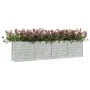 Silver galvanized steel flower bed 320x40x77 cm by vidaXL, Pots and planters - Ref: Foro24-316891, Price: 96,82 €, Discount: %
