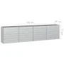 Blumenbeet aus silber verzinktem Stahl, 320 x 40 x 77 cm von vidaXL, Töpfe und Pflanzgefäße - Ref: Foro24-316891, Preis: 95,3...