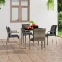 Sillas de jardín con cojines 4 unidades ratán sintético gris de vidaXL, Conjuntos de jardín - Ref: Foro24-319880, Precio: 269...