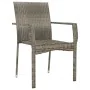 Sillas de jardín con cojines 4 unidades ratán sintético gris de vidaXL, Conjuntos de jardín - Ref: Foro24-319880, Precio: 269...