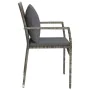 Sillas de jardín con cojines 4 unidades ratán sintético gris de vidaXL, Conjuntos de jardín - Ref: Foro24-319880, Precio: 269...