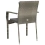 Sillas de jardín con cojines 4 unidades ratán sintético gris de vidaXL, Conjuntos de jardín - Ref: Foro24-319880, Precio: 269...