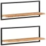 Estantes de pared 2 unidades madera maciza acacia 100x24x35 cm de vidaXL, Estantes y estanterías - Ref: Foro24-338457, Precio...