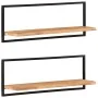 Estantes de pared 2 unidades madera maciza acacia 100x24x35 cm de vidaXL, Estantes y estanterías - Ref: Foro24-338457, Precio...