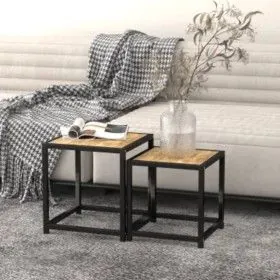 Coffee tables 2 units black and yellow MDF by vidaXL, Side tables - Ref: Foro24-331656, Price: 41,79 €, Discount: %