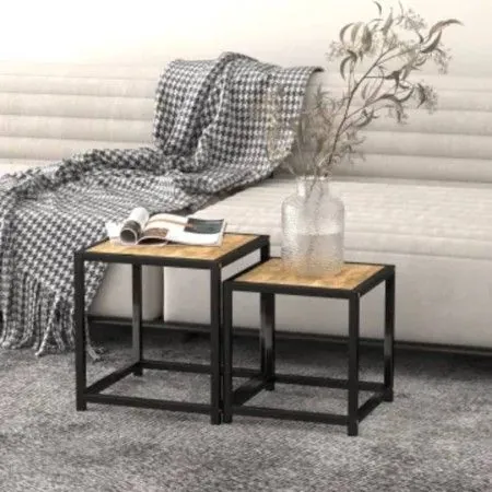 Coffee tables 2 units black and yellow MDF by vidaXL, Side tables - Ref: Foro24-331656, Price: 41,79 €, Discount: %