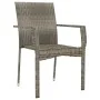 Garden chairs with cushions 2 units gray synthetic rattan by vidaXL, Garden chairs - Ref: Foro24-319882, Price: 119,05 €, Dis...