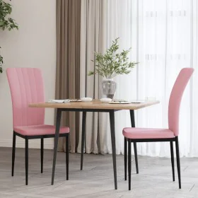 Dining chairs 2 units pink velvet by vidaXL, dining chairs - Ref: Foro24-326097, Price: 83,55 €, Discount: %