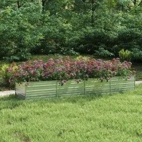 Galvanized silver steel flowerbed 320x80x45 cm by vidaXL, Pots and planters - Ref: Foro24-316892, Price: 58,88 €, Discount: %