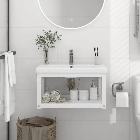 White iron suspended washbasin structure 59x38x31 cm by vidaXL, bathroom vanities - Ref: Foro24-338491, Price: 45,71 €, Disco...