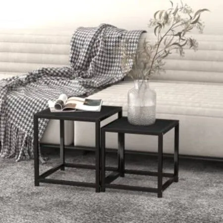 Coffee tables 2 units black MDF by vidaXL, Side tables - Ref: Foro24-331658, Price: 39,66 €, Discount: %